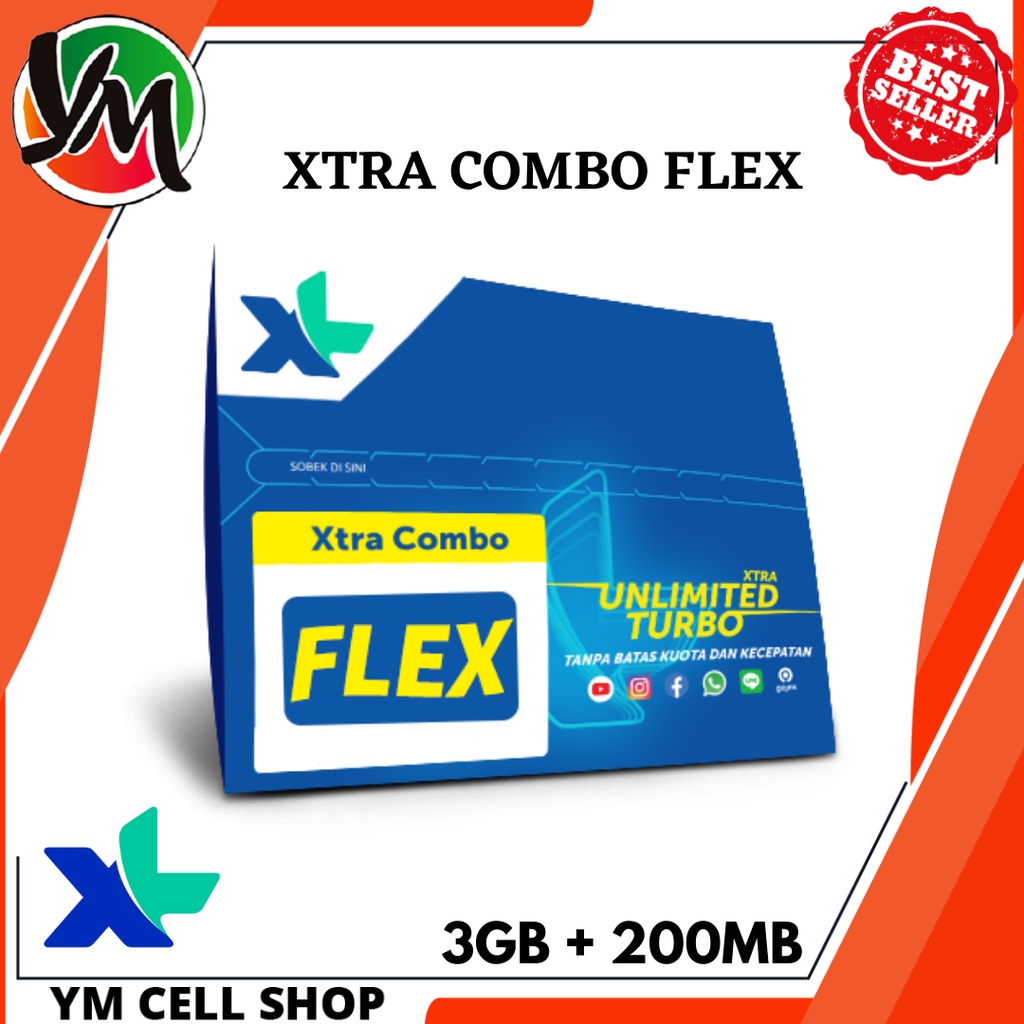 Kartu Perdana & Voucher Kuota XL COMBO FLEX Bulanan Nasional