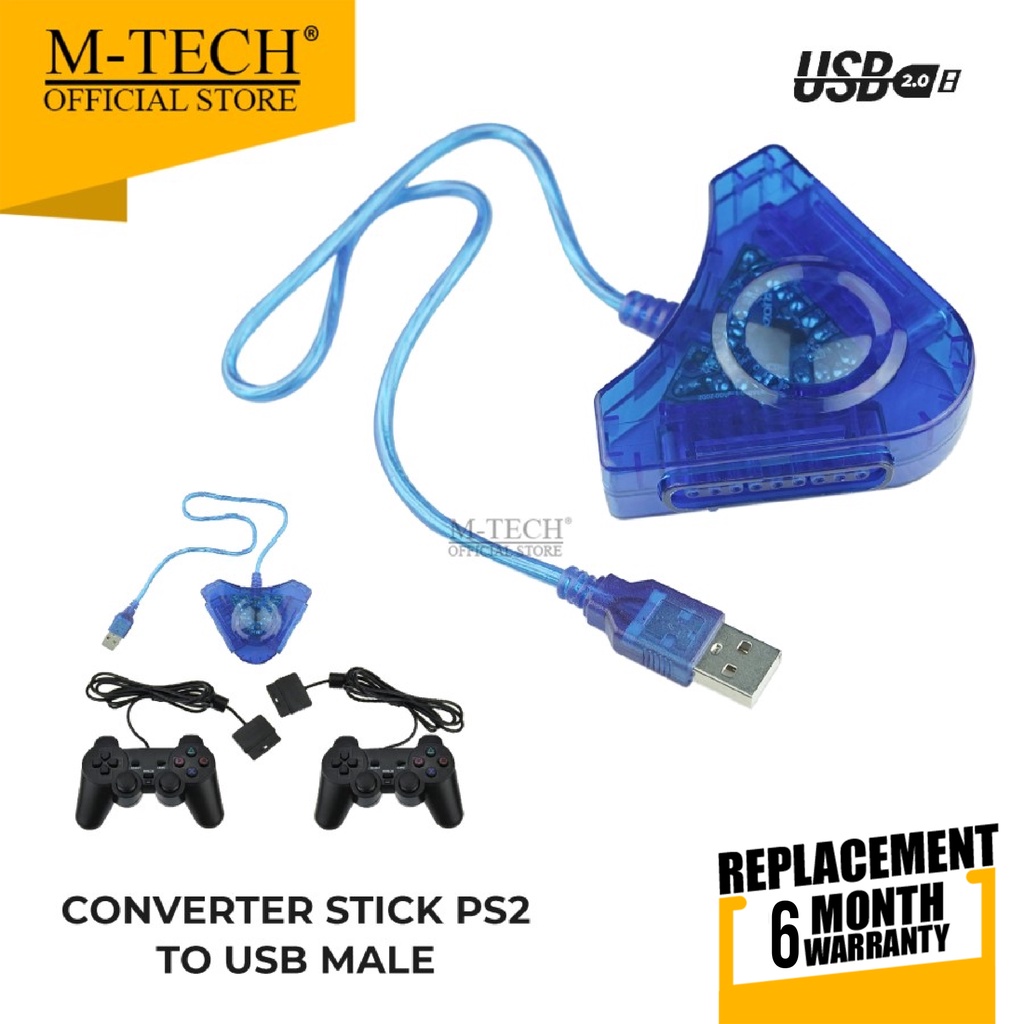 USB CONVERTER TO PS2 STICK DOUBLE M-TECH ORIGINAL