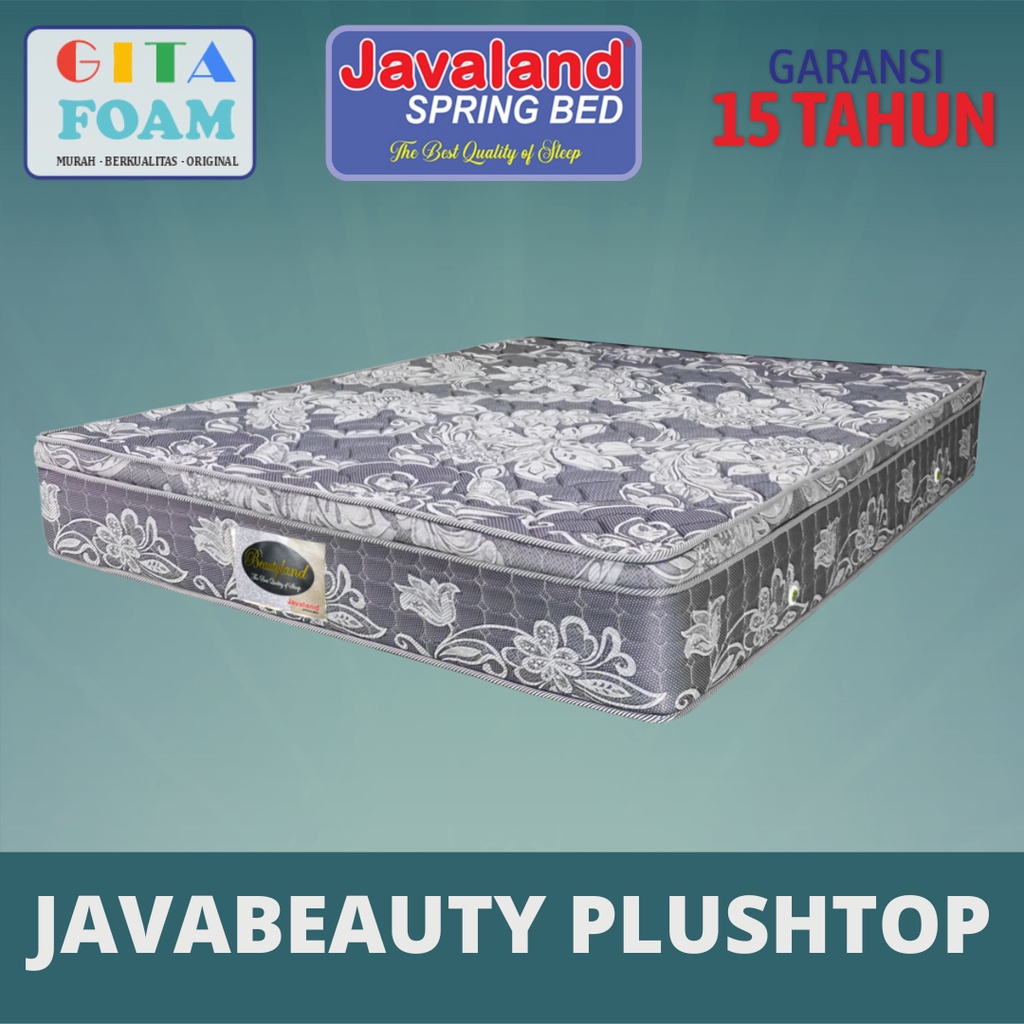 Matras Springbed Warna Biru Terekonomis Merk JAVALAND Seri Javabeauty Plushtop