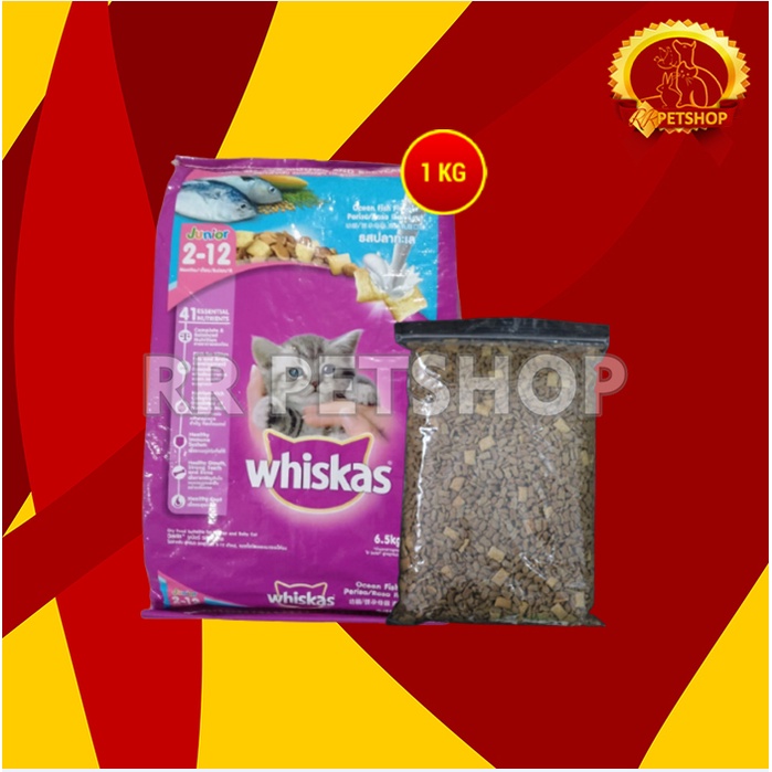 Makanan Kucing Repack Whiskas Junior Ocean Fish Kitten Repack Dry Food