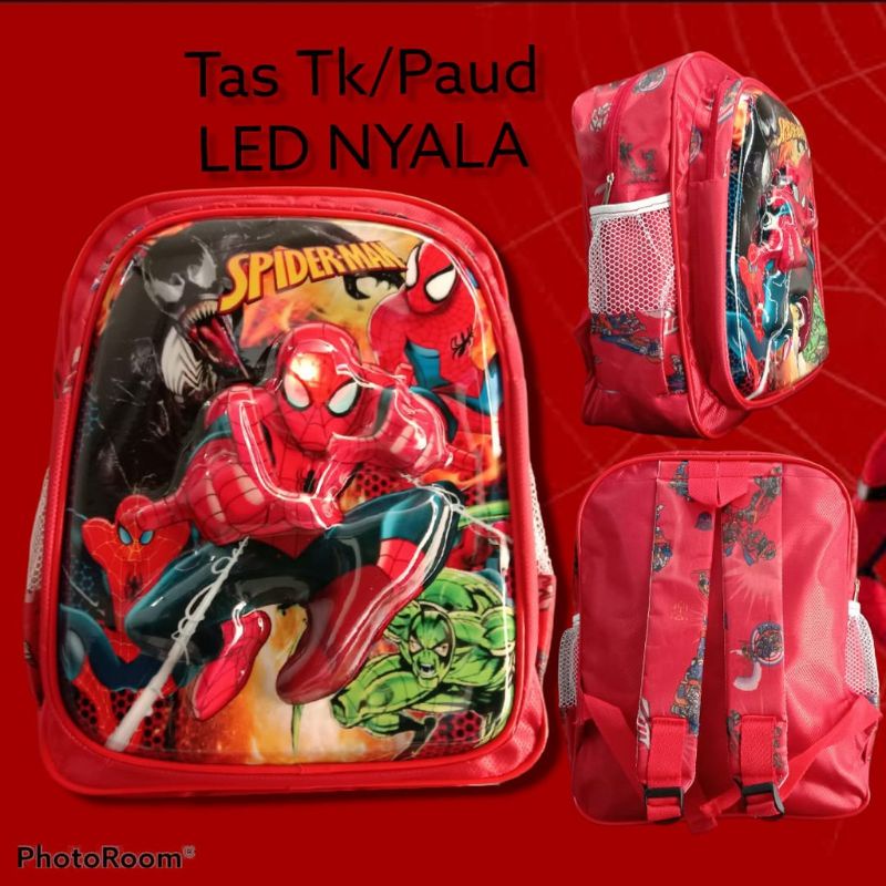 GROSIR TAS RANSEL ANAK TK SPIDERMAN ISI 12 PCS TAS SEKOLAH