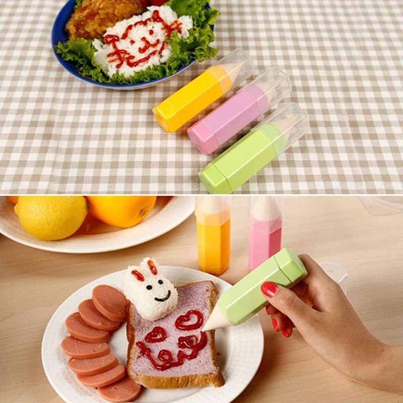 

(BBH) Pen dekorasi bento / pena bento / botol jarum mini/ botol mayo / botol mini bento / bolpoin saos / pensil bento