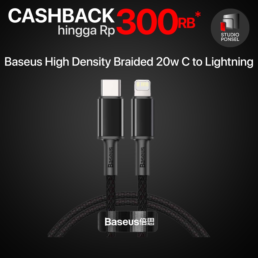 Baseus High Density Braided Fast Charging 20w Type-C to Lightning