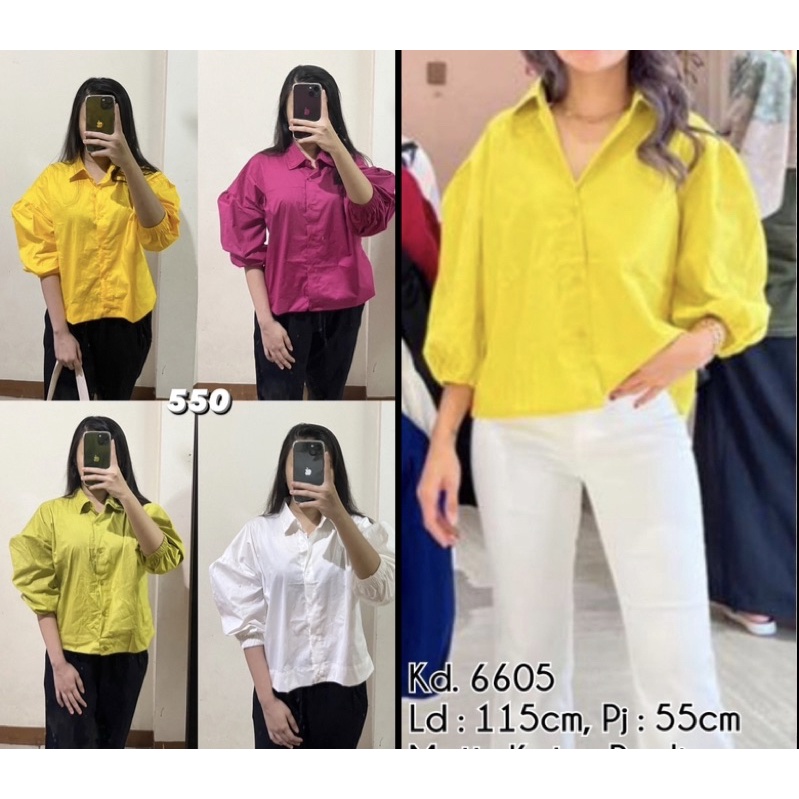 Kemeja Lengan Balon Import