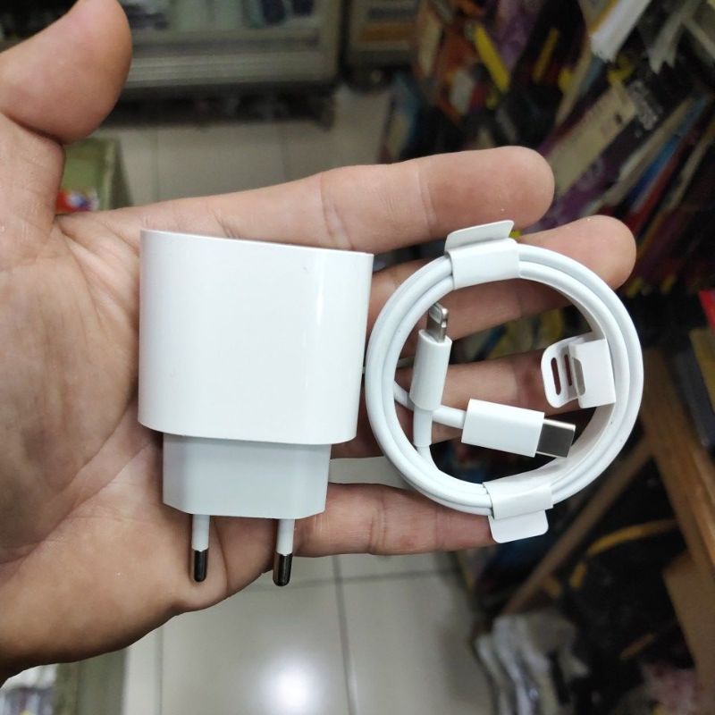 charger original batok type c + kabel type c ke lightning mantul murah meriah