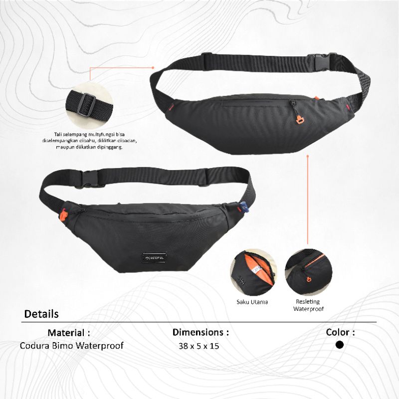 Useful Tas Selempang Fano Waistbag Useful Tas Pinggang Original