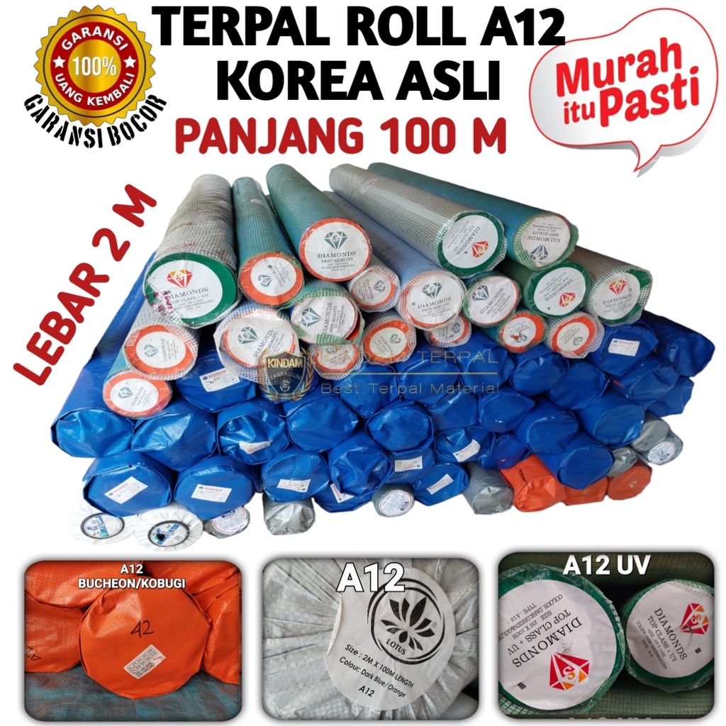 TERPAL ROLL A12 KOREA IMPORT BAHAN PE BERKULITAS MURAH | TERPAL ROLL KANDANG | TERPAL KOLAM