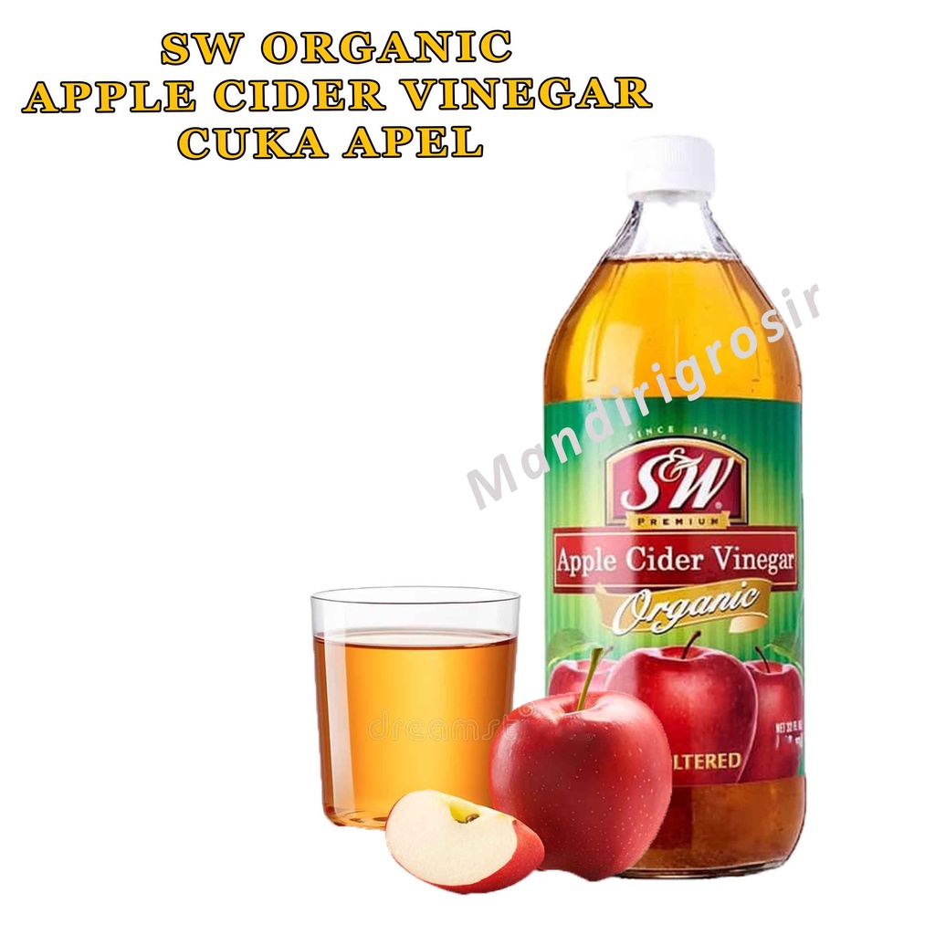 S&amp;W Organic Unfiltered * Apple Cider Vinegar *  Cuka Apel * 473ml