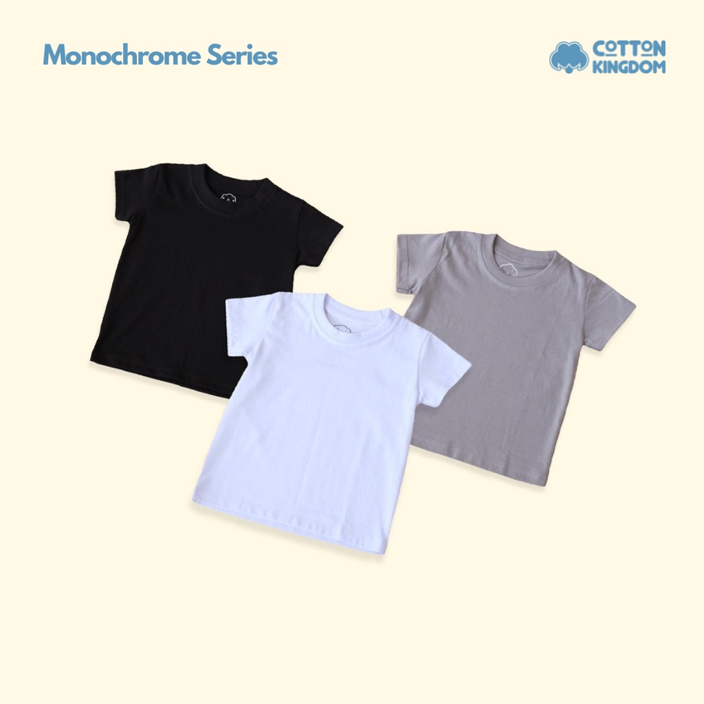 Cotton Kingdom Basic Tee Monochrome Series - Kaos Anak / Atasan Anak / Kaos Bayi / Atasan Bayi