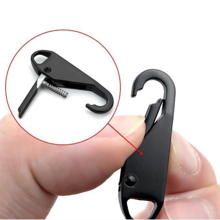 2 Pcs Universal Paduan Seng Ritsleting Tarik Kepala DIY Tangan Dijahit Aksesoris Pakaian Dapat Dilepas Logam Ritsleting Kepala Perbaikan Kit Zipper Slider