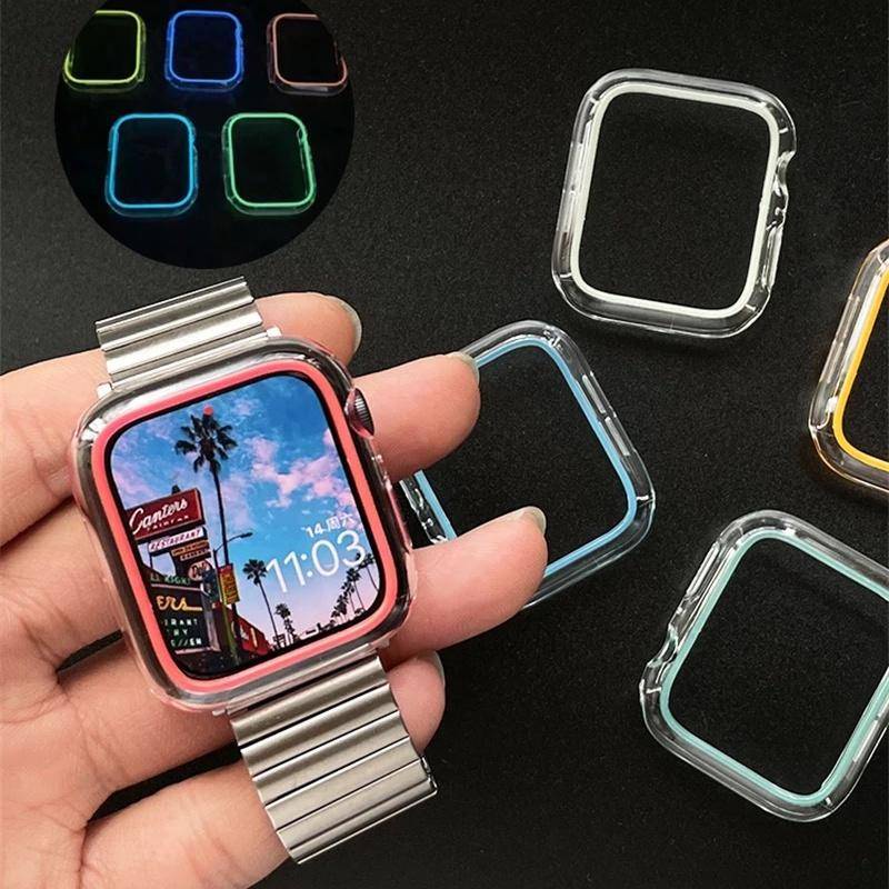 Soft Case TPU Transparan Bumper Cover Apple Watch Seri 8 7 6 5 4 3 2 1 SE2 49mm 45mm 41mm 42mm 40mm 38mm