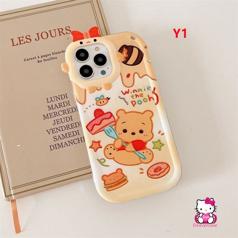 Soft Case Motif Kartun Winnie the Pooh 3D Untuk iPhone 11 13 12 14 Pro MAX 7 8 6 6S 14 Plus XR X XS MAX SE 7plus