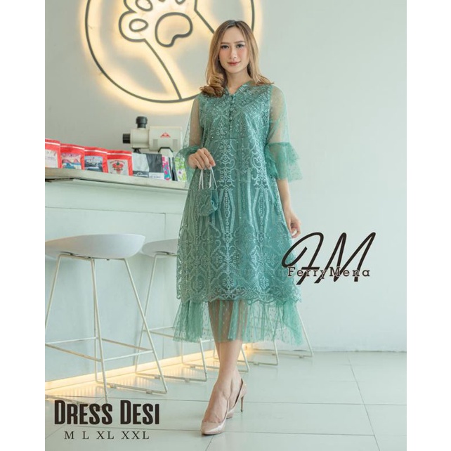 KEBAYA DRESS DESI / KEBAYA MODERN / KEBAYA BRUKAT / DRESS BRUKAT / KEBAYA MURAH