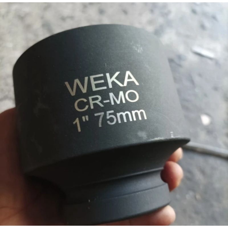 mata kunci shock deep Impact 1 inch 75 mm merek  WEKA