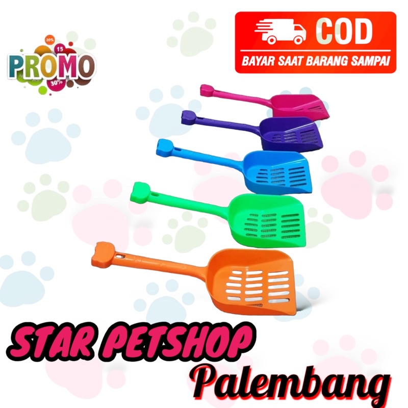 Sekop Pasir Kucing MOTIF KEPALA KUCING Bahan tebal Free Packing Bubble