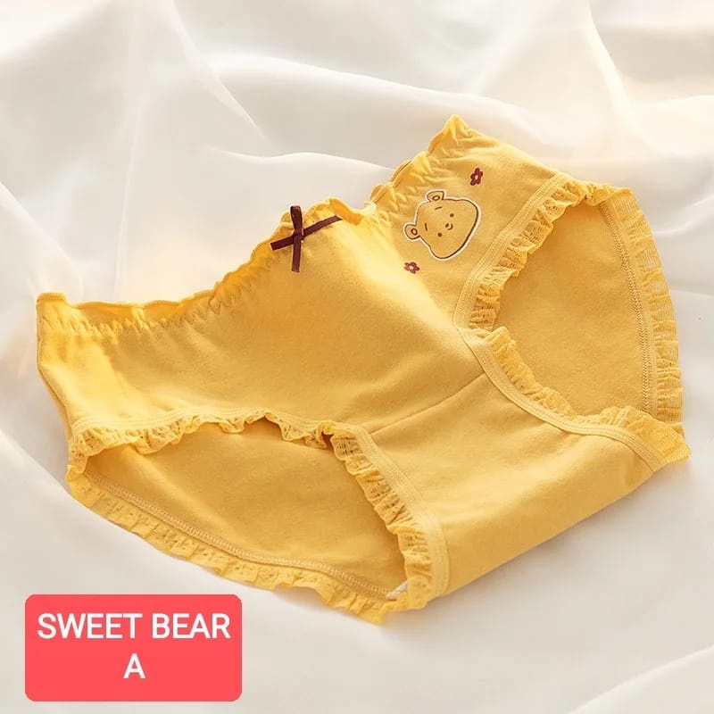 SWEET BEAR PANTIE CELANA DALAM REMANA ABG WANITA DEWASA IMPORT KATUN KOREA MOTIF LUCU ADEM NYAMAN