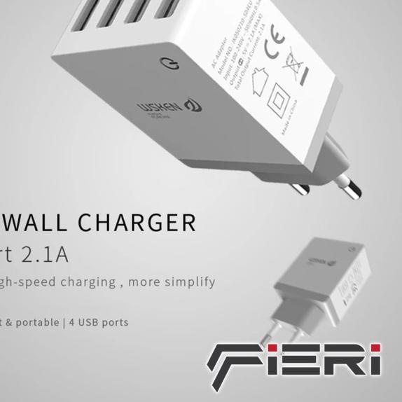 Fieri Wsken Safe 4 USB Ports Charger Adaptor Adapter Fast Charging