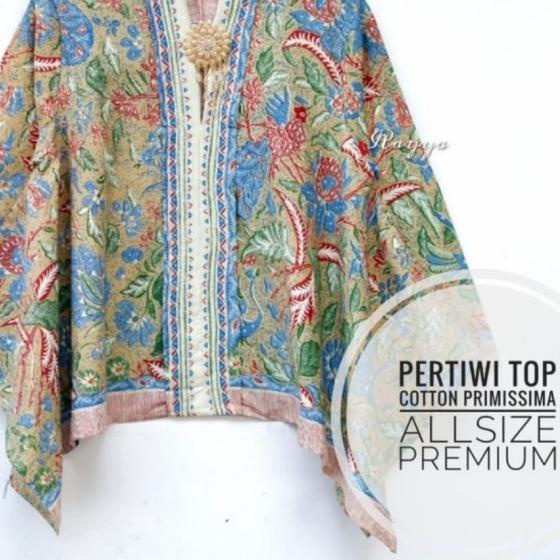 ATASAN BLOUSE BATIK TIGA NEGERI BATWING - Krem, S