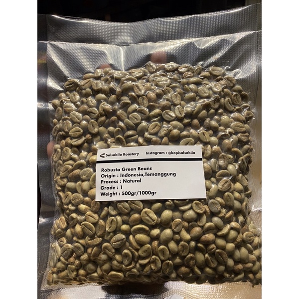 

Green Bean Robusta | Natural Temanggung 1kg | Salsabila Roastery