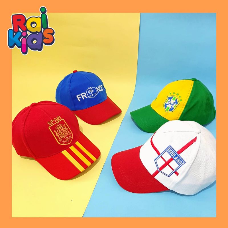 TOPI SNAPBACK WORLD CUP / TOPI PIALA DUNIA RAIKIDS / TOPI FIFA WORLD CUP RAI KIDS  SIZE KIDS DAN JUNIOR