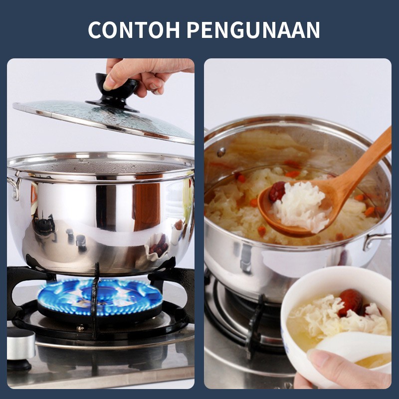 GM Bear Panci Sop Stainless , Panci Susu - Milk Pan , Soup Pot 1175