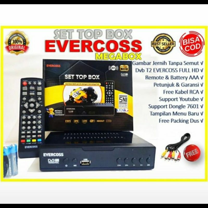 set top box evercoss original (stb tv)