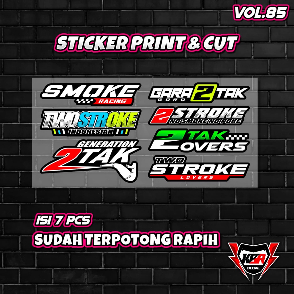 Stiker Racing Pack Print Cut Viral Vol 80 Terbaru Stiker Motor Sticker Helm