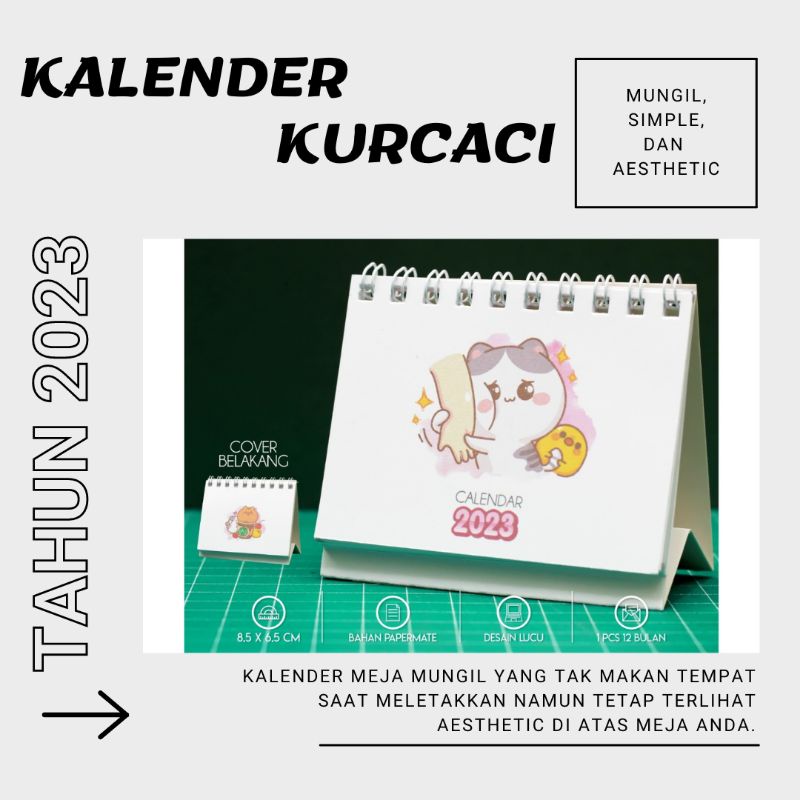 Jual [ MURAH ] KALENDER KURCACI 2023 / KALENDER MEJA SUPER MINI ...