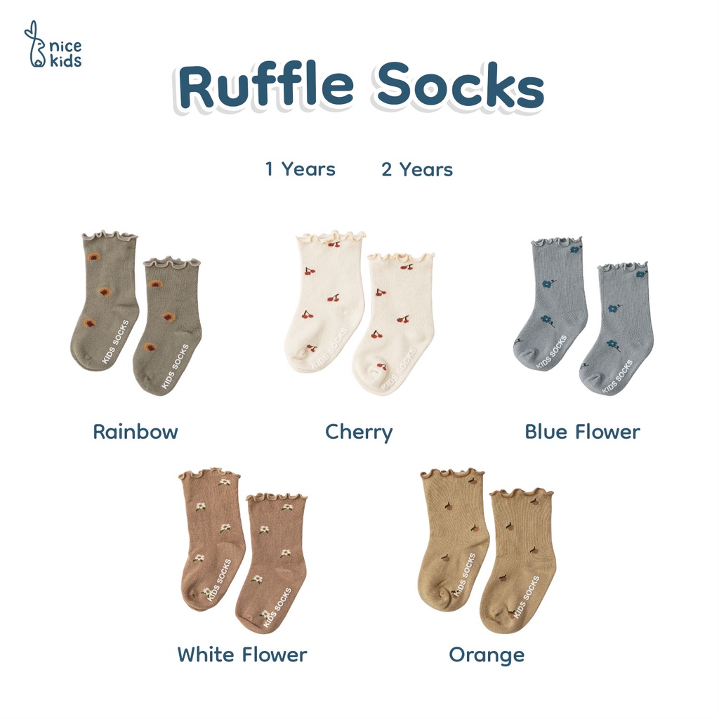 Nice Kids - Ruffle Socks (Kaos Kaki Anak 1-2 Tahun)