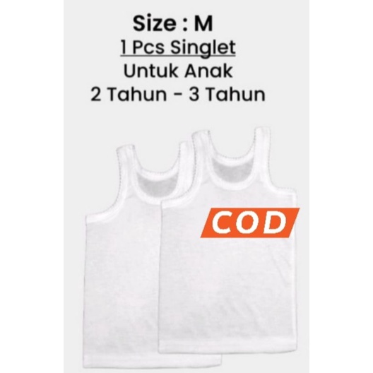 kaos dalam anak/singlet anak paket 6pcs