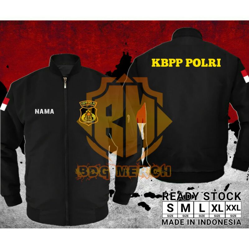 JAKET BOMBER TASLAN KBPP POLRI FREE NAMA (ANTI AIR)