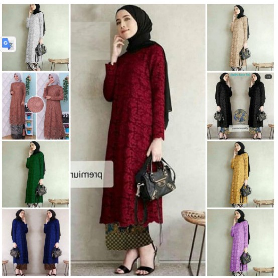 (DIJAMIN REALPICT) Tunik Brukat Corneli Gliter  ! TUNIK SIZE S  M L XL XXL XXXL JUMBO !! TUNIK PREMIUM LACE FARAH ANDIRA AMELIA LUCIA!!!