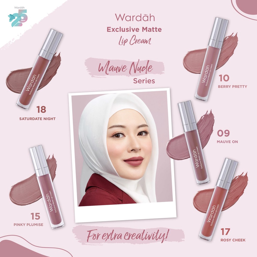 Wardah Exclusive Matte Lip Cream//Warna Intense dan Tahan Lama
