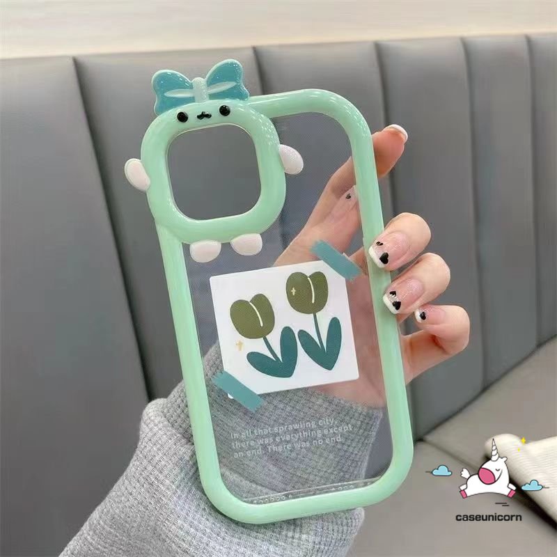 3d Bow Mosnter Lens Case Samsung A14 A04 A53 A32 A04s A12 A04E A23 A03 A13 A52 A31 A50 A22 A33 A71 A50s A02s A21s A03s A73 A51 A52s A30s A11 Ins Retro Bunga Tulip Soft Cover