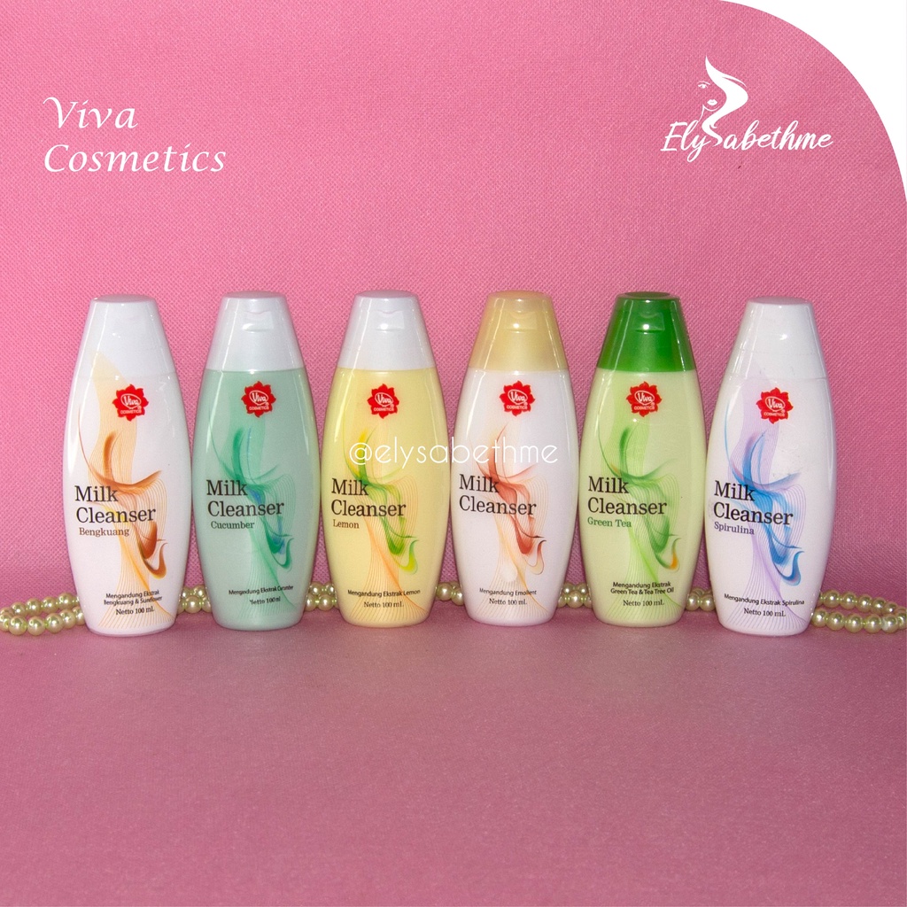 ✿ELYSABETHME✿ (🆅🅸🆅🅰) Viva milk cleanser susu pembersih sabun cuci muka angkat makeup dan bedak