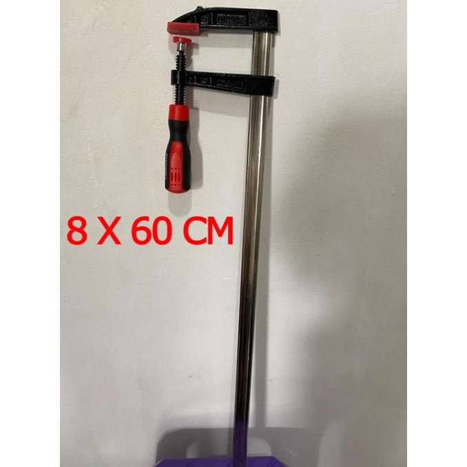 F clamp Klem kayu 80mm X 600 mm panjang 80cm alat press catok kayu
