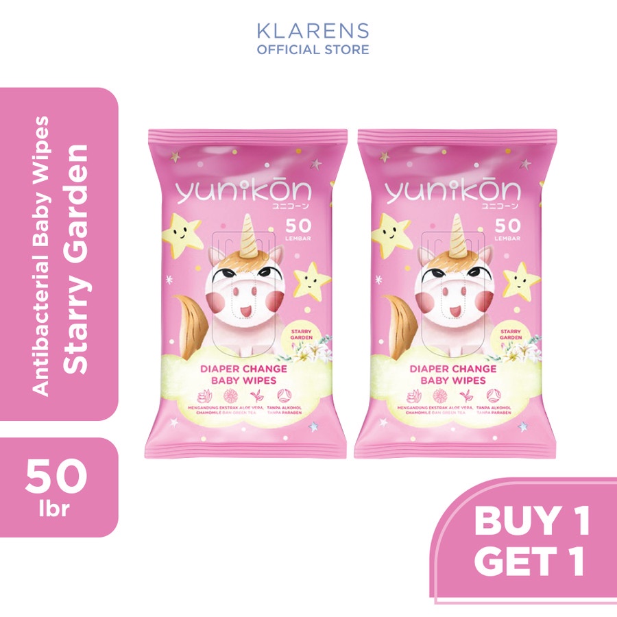 Makassar ! Baby Wipes Tissue Basah Bayi Yunikon 50s Buy 1 Get 1 Free