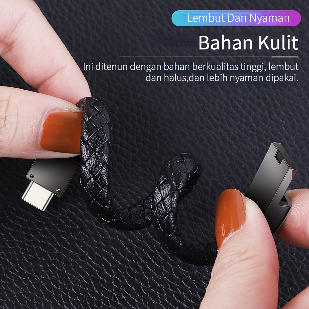 Kabel Data Charger Type C / iPhone / Micro USB Gelang Quick Charge up to 2.4A