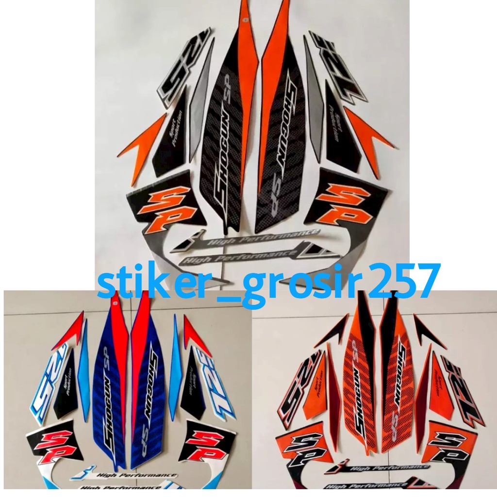 STRIPING STIKER LIS BODY MOTOR SUZUKI SHOGUN SP 125 2008 2009 STANDAR