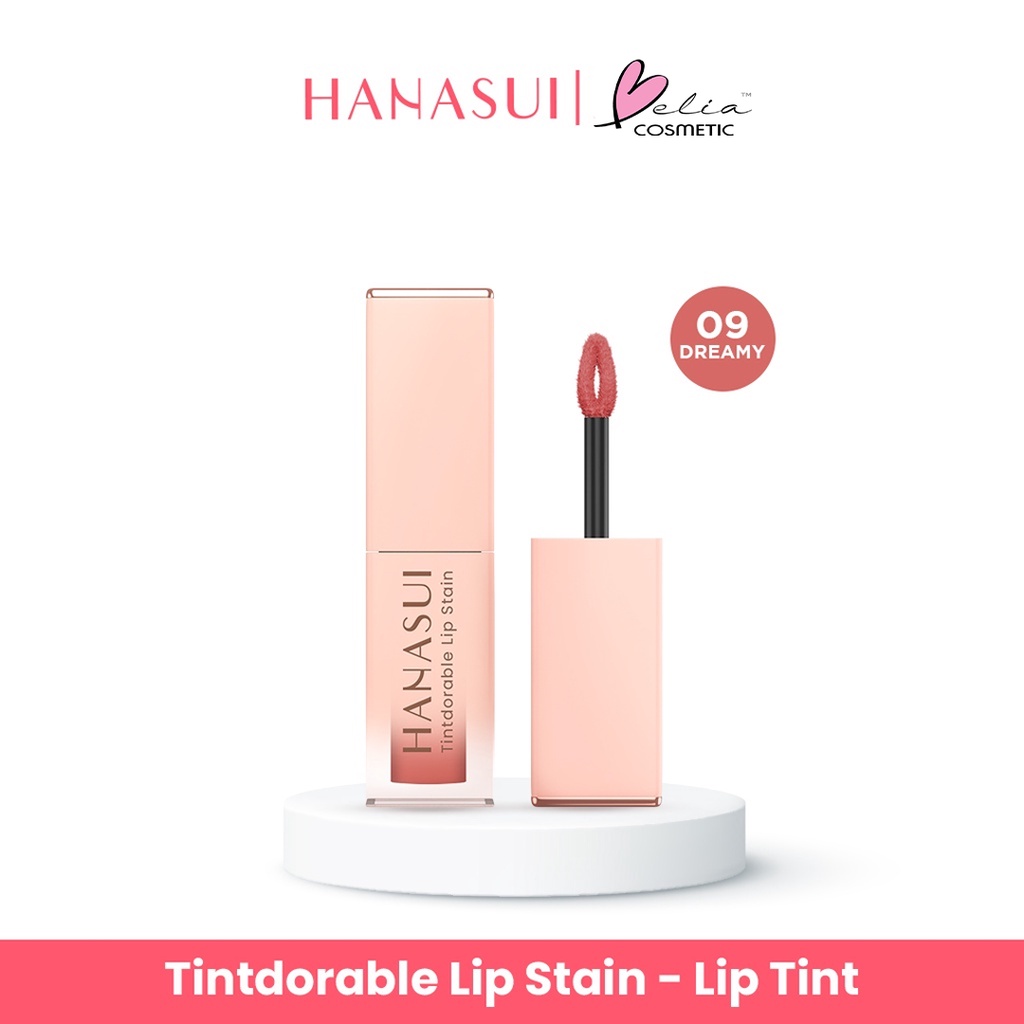 ❤ BELIA ❤ HANASUI ✔️BPOM BOBA Mattedorable Lip Cream Tintdorable Lip Tint | Lip Stain | Lipstick dual function bibir blush on lip and cheek-HNSUI L.TINT 09Dream