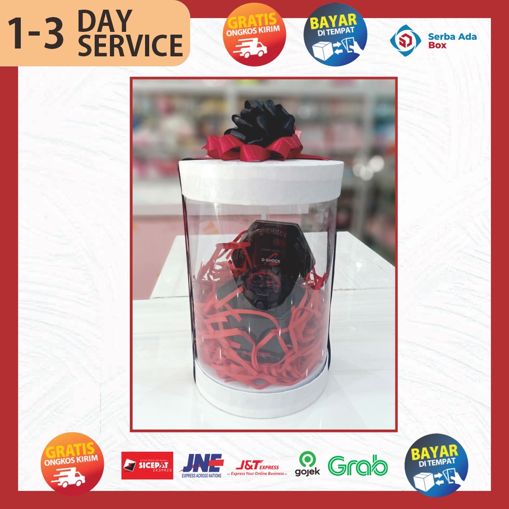 

KOTAK MIKA / BOX BULAT MIKA / FLOWER BOX / KOTAKTRANSPARANT SOUVENIR