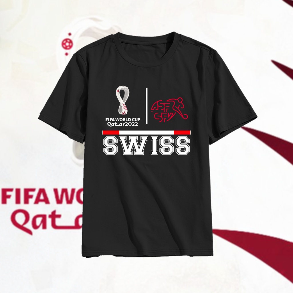 3bee.store - KAOS PIALA DUNIA [SWISS] - KAOS PILDUN QATAR 2022 KAOS OBLONG PRIA / WANITA DISTRO GAMB