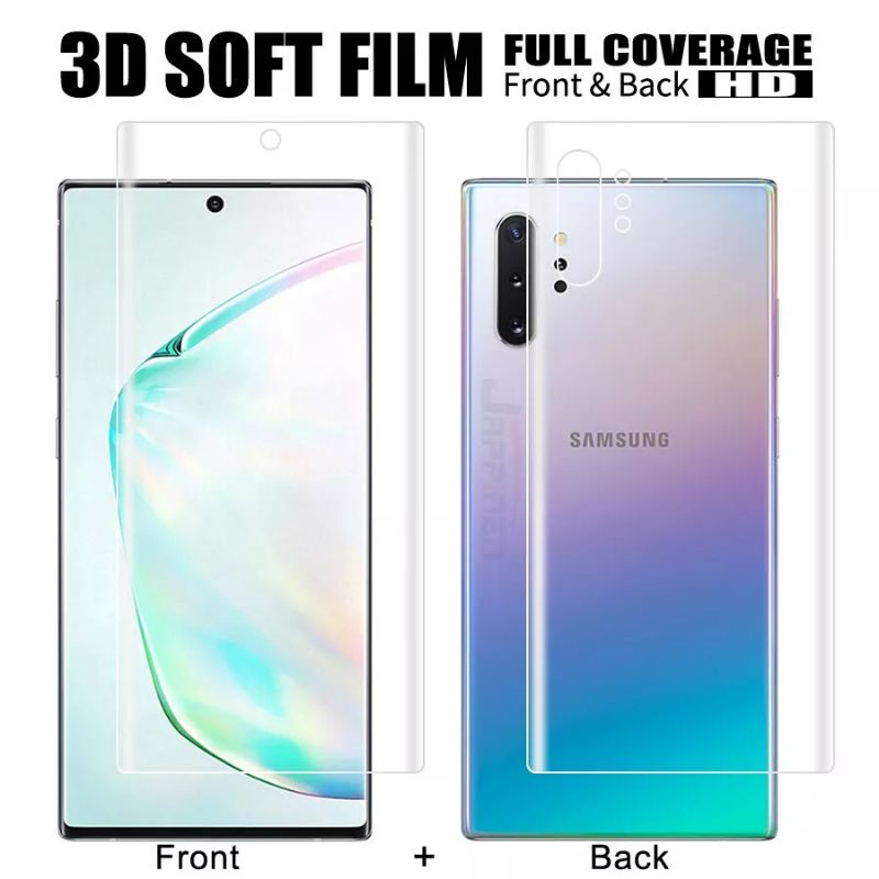 Hydrogel Depan Belakang Samsung Galaxy S7 S8 S9 S10 S20 S21 S22 Note 8 9 10 20 Plus Ultra Lite 5G