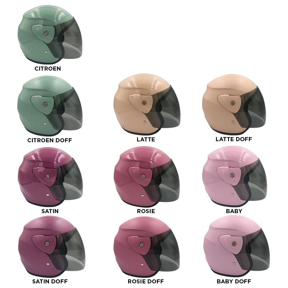 Legacy Helm - Helm Half Face SNI Wanita Warna Terbaru