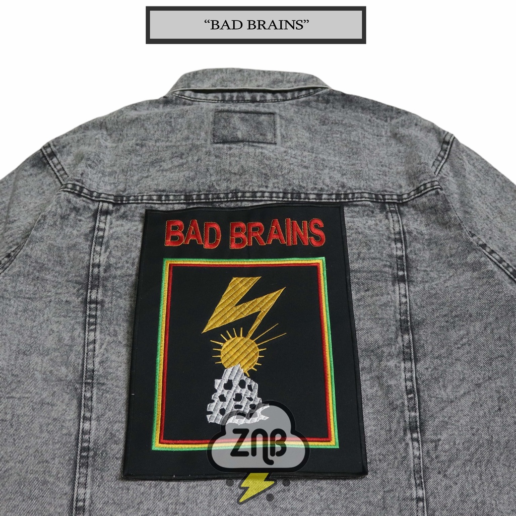 EMBLEM MUSIK BAD BRAINS PATCH MUSIK TEMPELAN JAKET AKSESORIS FASHION