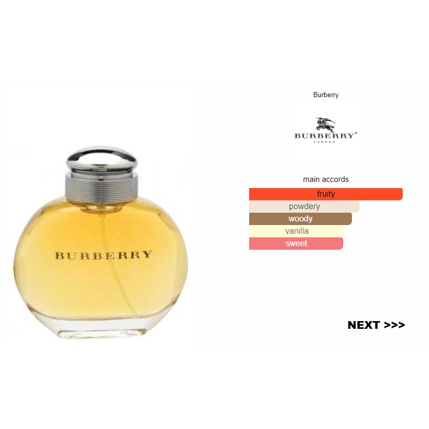 BIBIT PARFUM BURBERY WOMEN BY FROMA - ASLI 100%