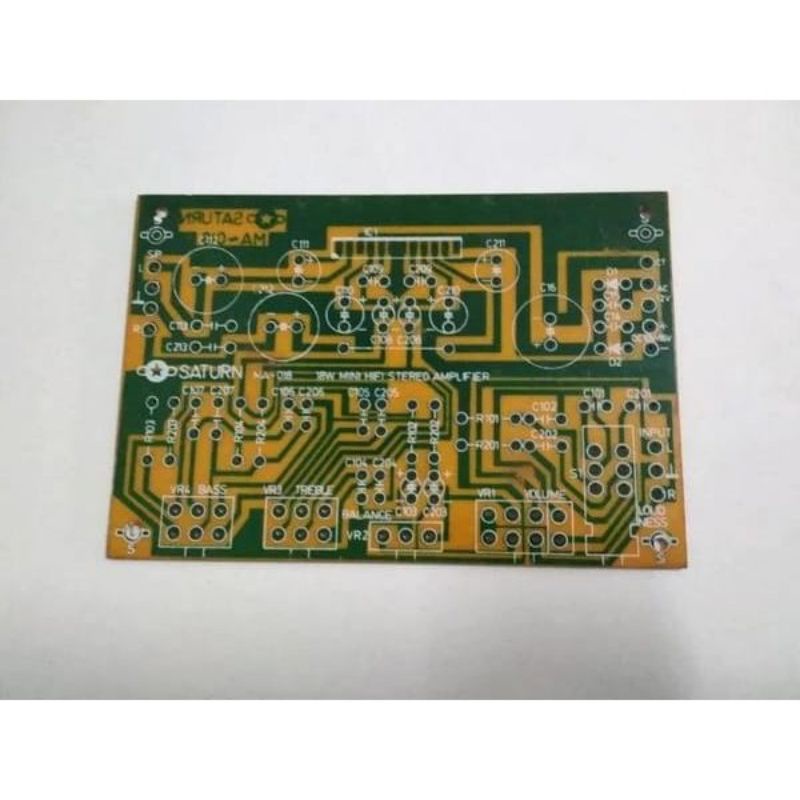 Pcb Power Amplifier Stereo 18 W Mini Hi Fi Saturn MA - 018  ic TA7227