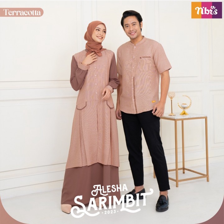 Nibras Couple Pasangan Suami Istri Sarimbit Terbaru 2023 Alesha Terracotta Promo Nbrs Koko Gamis Dew