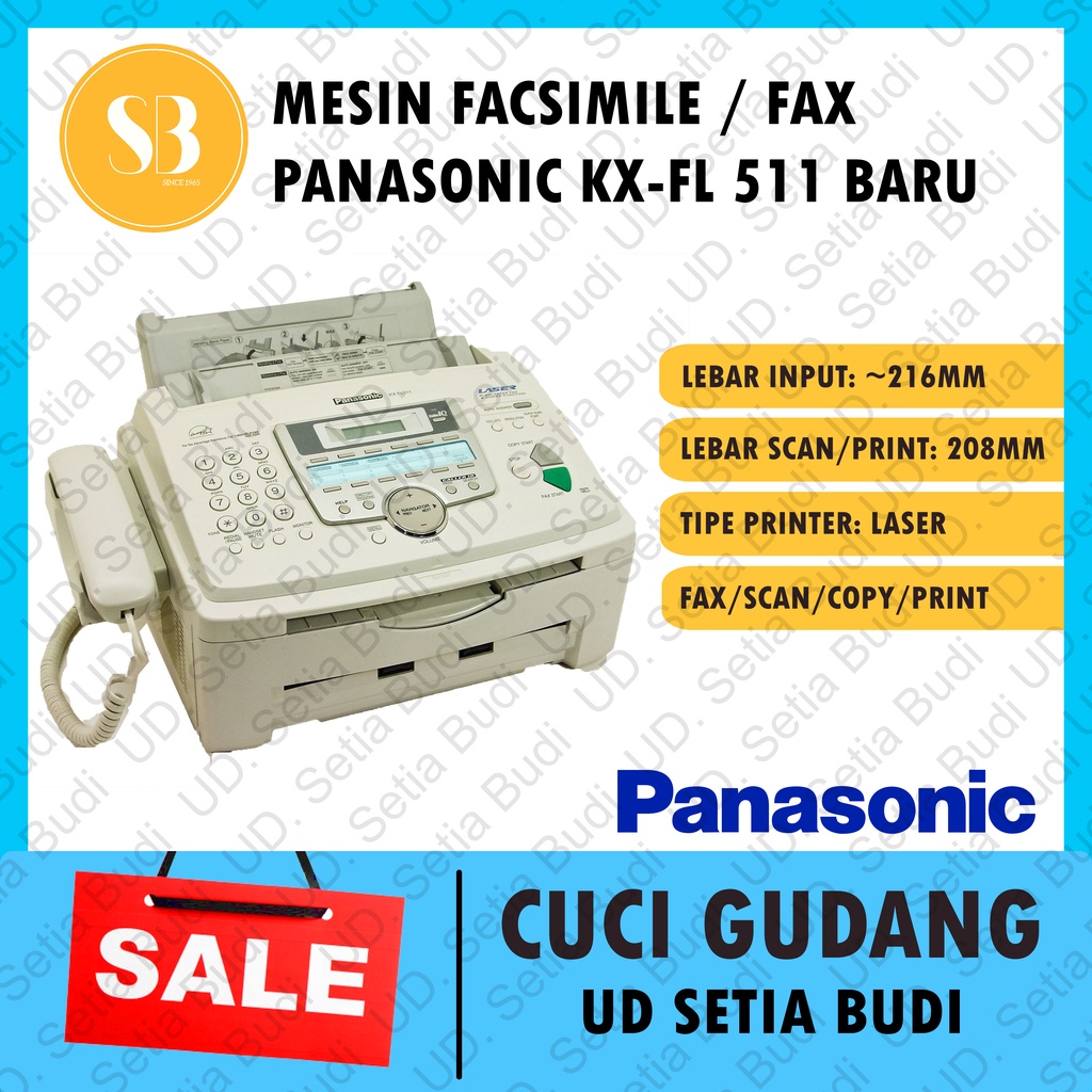 Mesin Facsimile Laser Fax Panasonic KX-FL511 Baru Gres