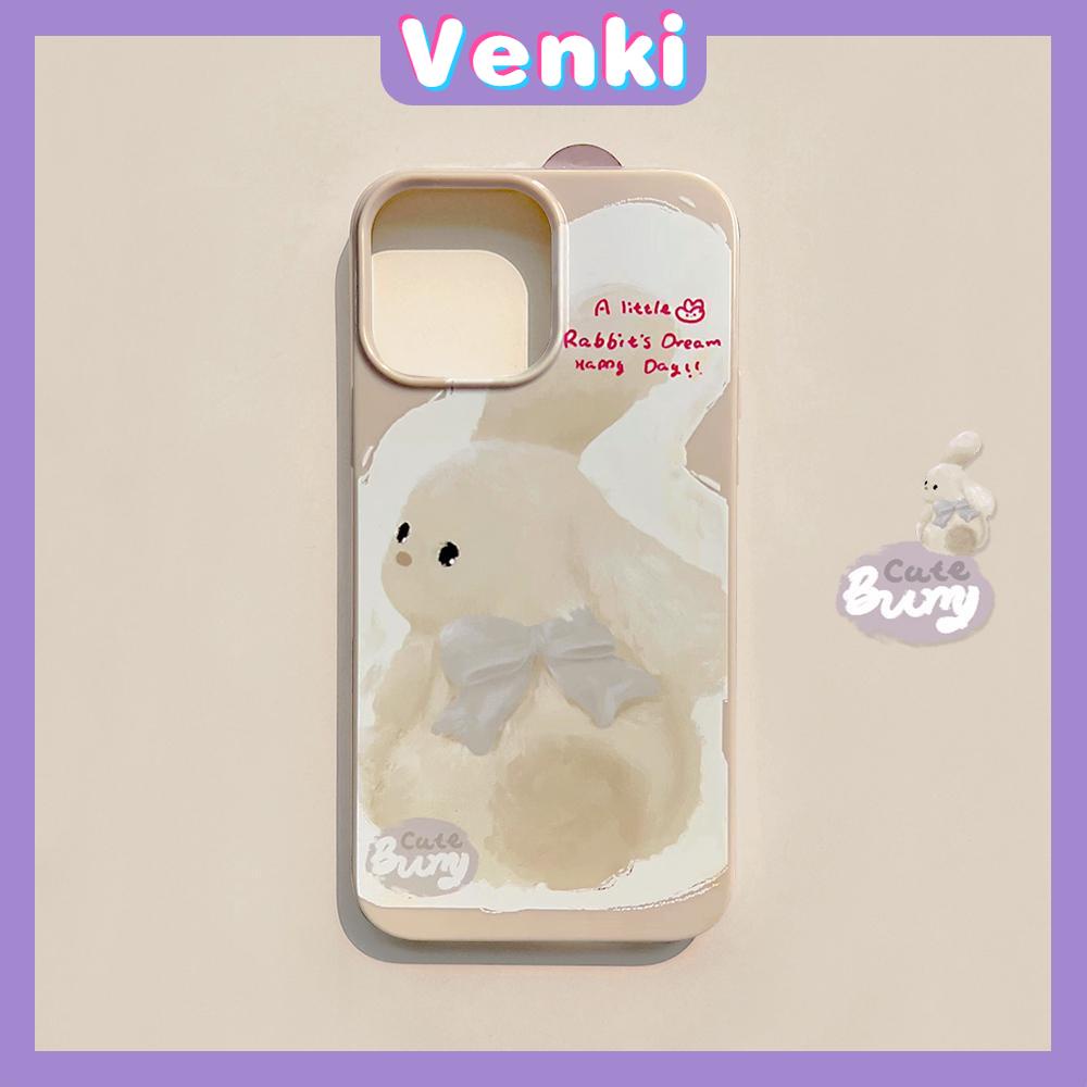 Case iPhone 14 Pro Max TPU Soft Case Cute Plush Bunny Glossy Khaki Candy Case Camera Protection Shockproof For iPhone 14 13 12 11 Plus Pro Max 7 Plus X XR